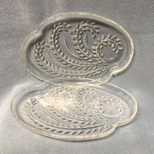Federal Glass "Homestead" 10-inch Snack Plate (set of 2) No Tumbler